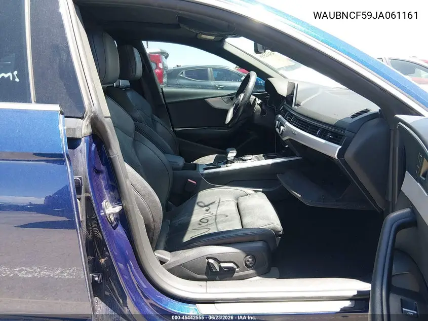 2018 Audi A5 2.0T Premium VIN: WAUBNCF59JA061161 Lot: 45442555