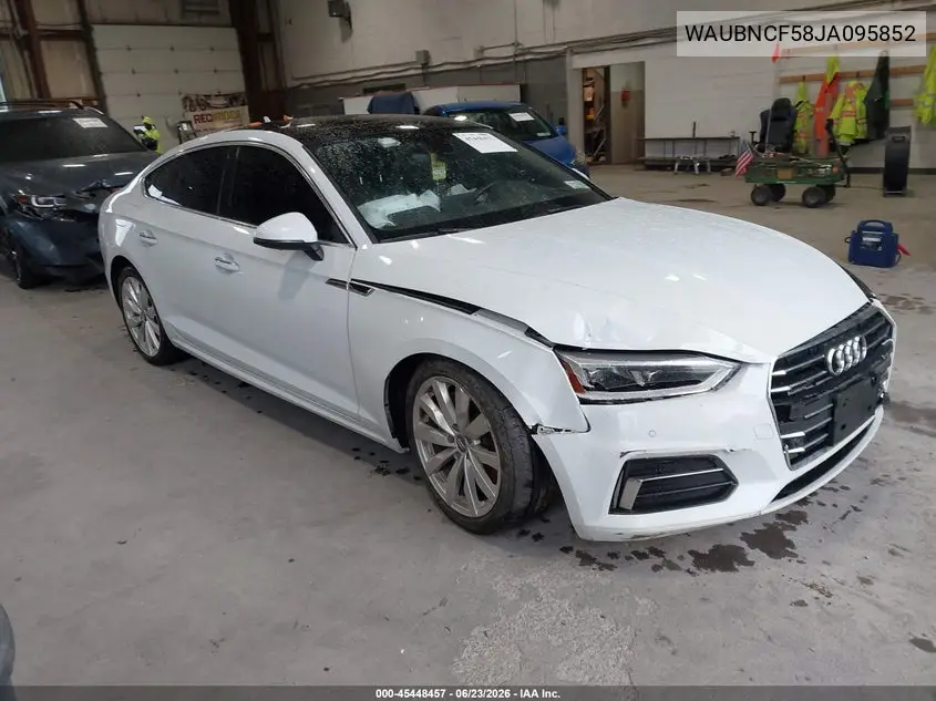 2018 Audi A5 2.0T Premium VIN: WAUBNCF58JA095852 Lot: 45448457