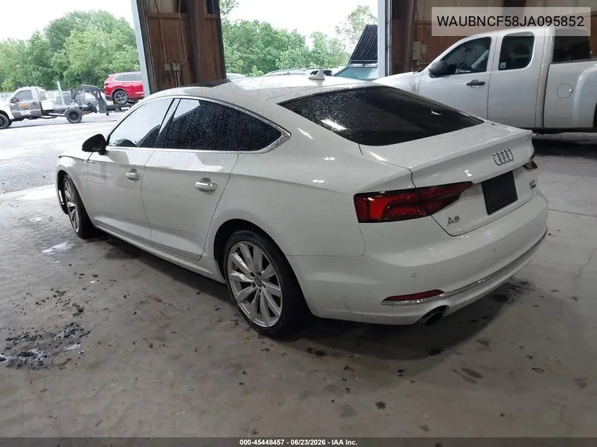 2018 Audi A5 2.0T Premium VIN: WAUBNCF58JA095852 Lot: 45448457