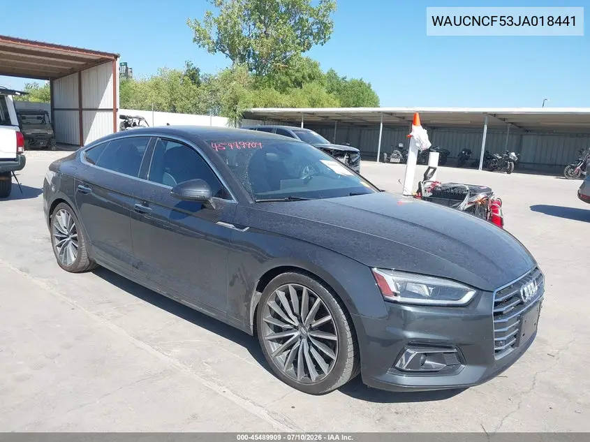 2018 Audi A5 2.0T Premium VIN: WAUCNCF53JA018441 Lot: 45489909