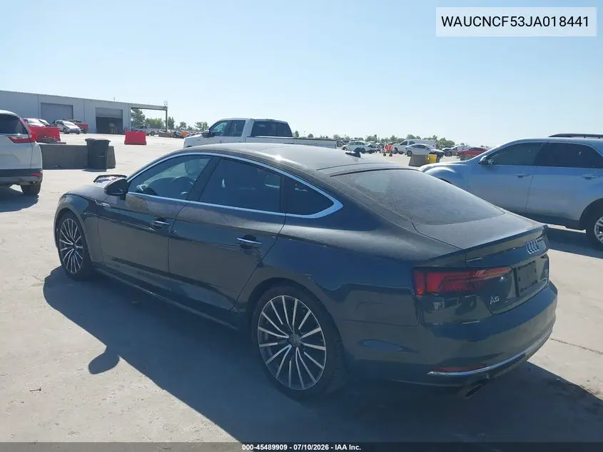 2018 Audi A5 2.0T Premium VIN: WAUCNCF53JA018441 Lot: 45489909