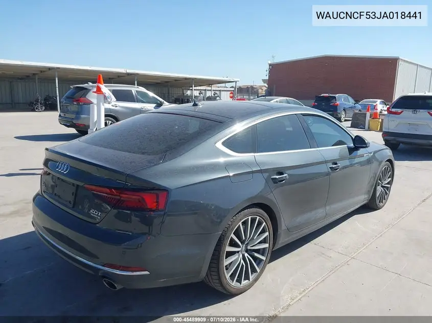 2018 Audi A5 2.0T Premium VIN: WAUCNCF53JA018441 Lot: 45489909