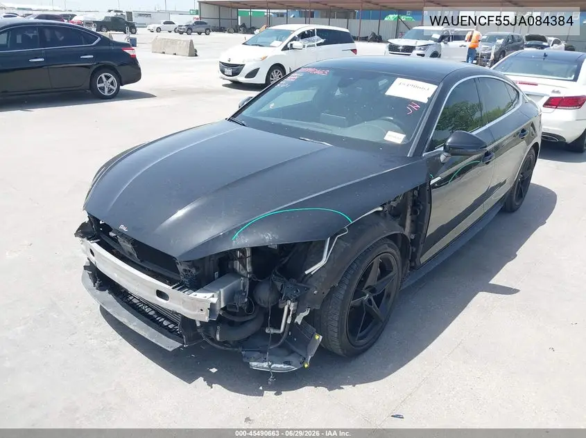 2018 Audi A5 2.0T Premium VIN: WAUENCF55JA084384 Lot: 45490663