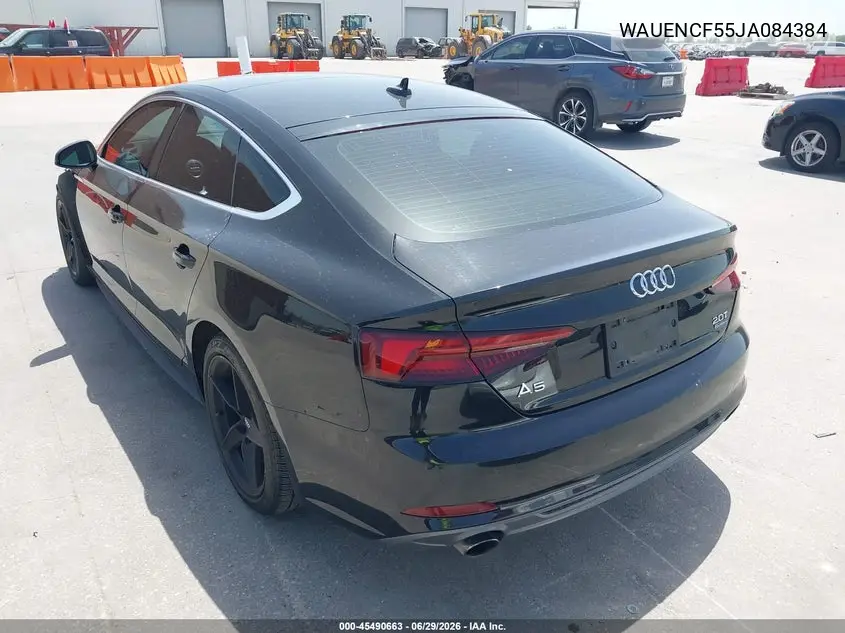 2018 Audi A5 2.0T Premium VIN: WAUENCF55JA084384 Lot: 45490663