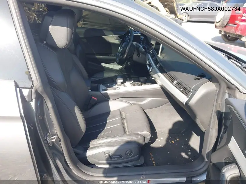 2018 Audi A5 2.0T Premium VIN: WAUFNCF58JA002734 Lot: 45516457