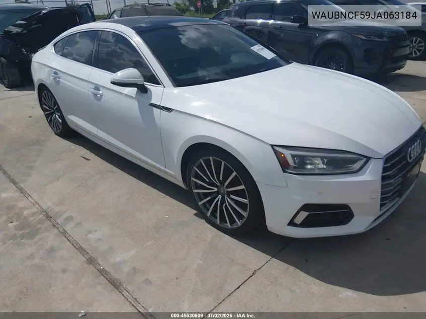 2018 Audi A5 2.0T Premium VIN: WAUBNCF59JA063184 Lot: 45530609