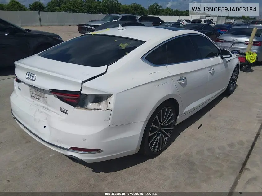 2018 Audi A5 2.0T Premium VIN: WAUBNCF59JA063184 Lot: 45530609