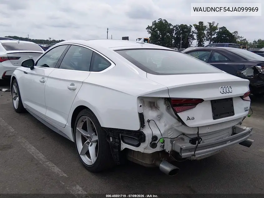 2018 Audi A5 2.0T Premium VIN: WAUDNCF54JA099969 Lot: 45551719