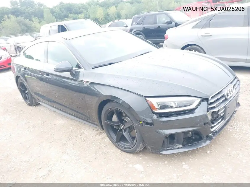 2018 Audi A5 2.0T Premium VIN: WAUFNCF5XJA025206 Lot: 45575092