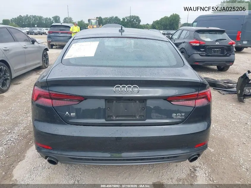 2018 Audi A5 2.0T Premium VIN: WAUFNCF5XJA025206 Lot: 45575092