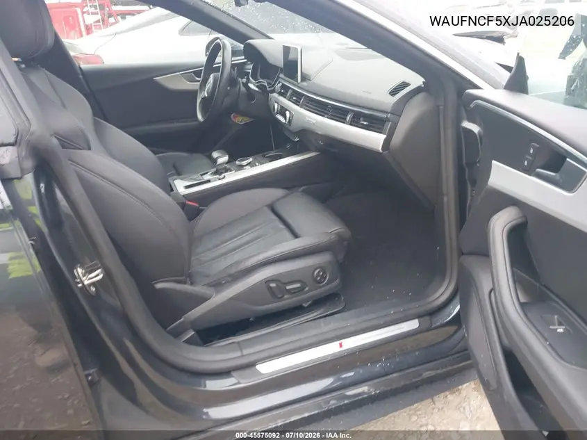2018 Audi A5 2.0T Premium VIN: WAUFNCF5XJA025206 Lot: 45575092
