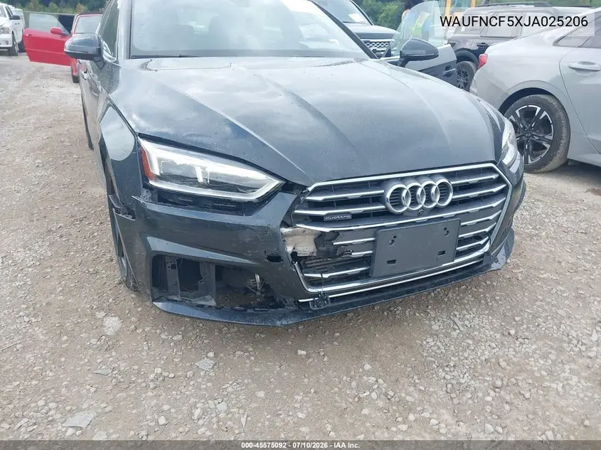 2018 Audi A5 2.0T Premium VIN: WAUFNCF5XJA025206 Lot: 45575092