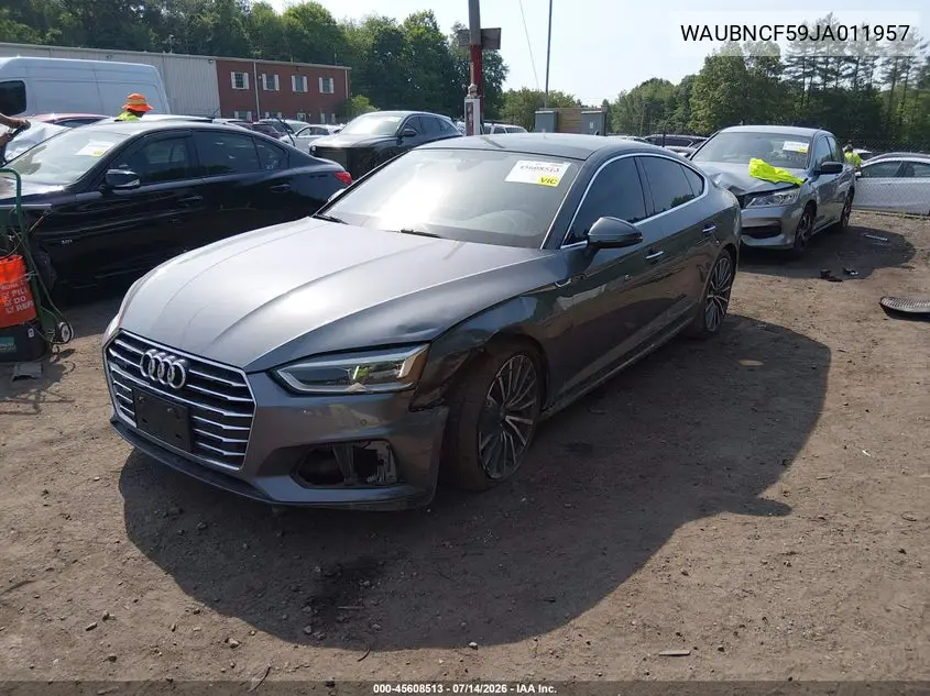 2018 Audi A5 2.0T Premium VIN: WAUBNCF59JA011957 Lot: 45608513