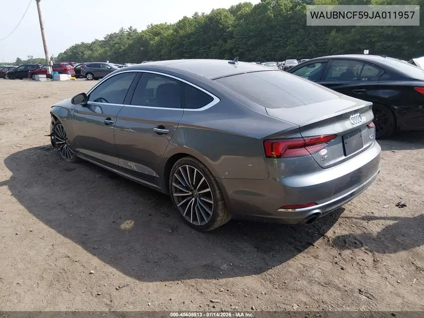 2018 Audi A5 2.0T Premium VIN: WAUBNCF59JA011957 Lot: 45608513