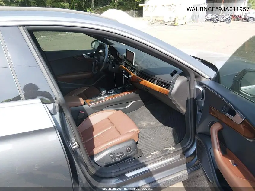 2018 Audi A5 2.0T Premium VIN: WAUBNCF59JA011957 Lot: 45608513