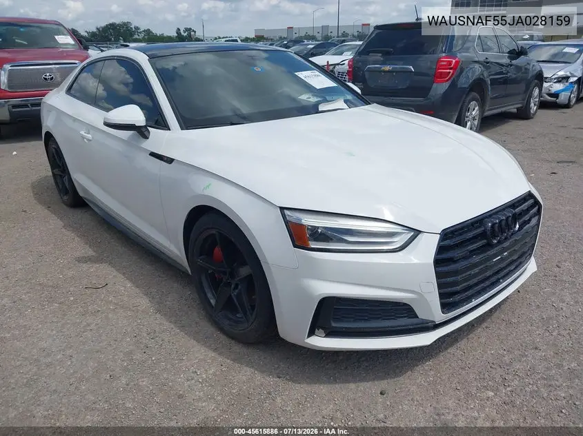 2018 Audi A5 2.0T Premium VIN: WAUSNAF55JA028159 Lot: 45615886