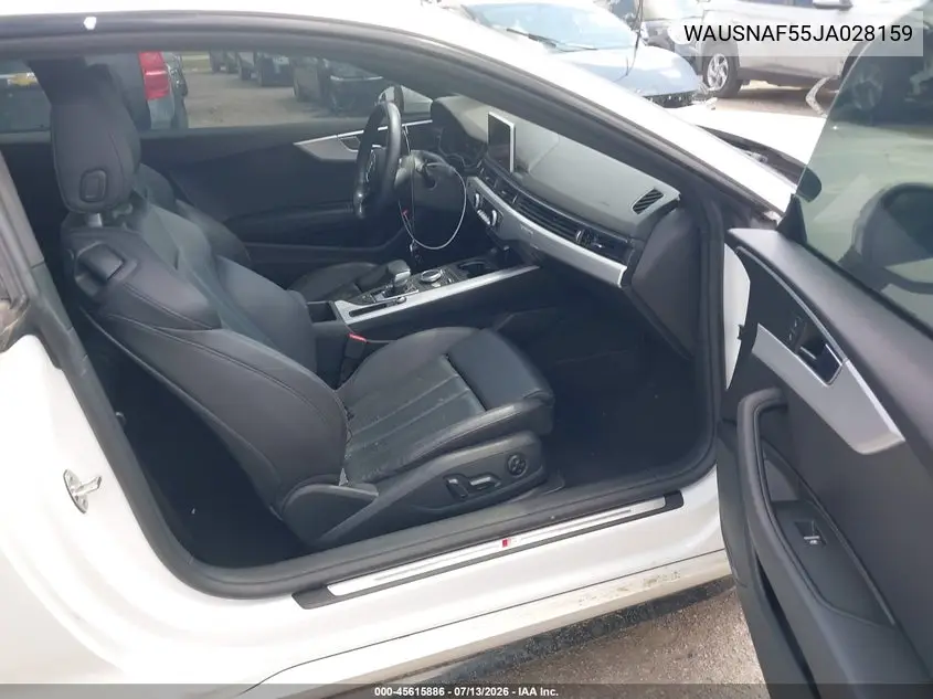 2018 Audi A5 2.0T Premium VIN: WAUSNAF55JA028159 Lot: 45615886