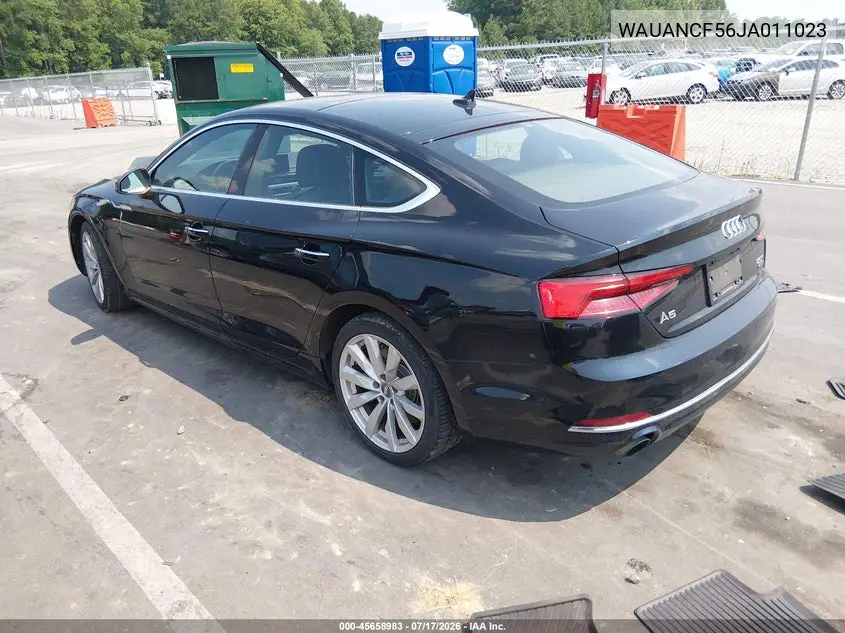 2018 Audi A5 2.0T Premium VIN: WAUANCF56JA011023 Lot: 45658983