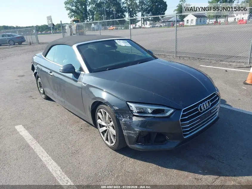 2018 Audi A5 2.0T Premium VIN: WAUYNGF55JN015806 Lot: 45674432