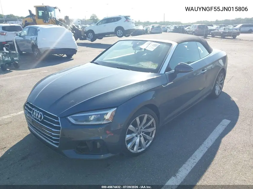 2018 Audi A5 2.0T Premium VIN: WAUYNGF55JN015806 Lot: 45674432