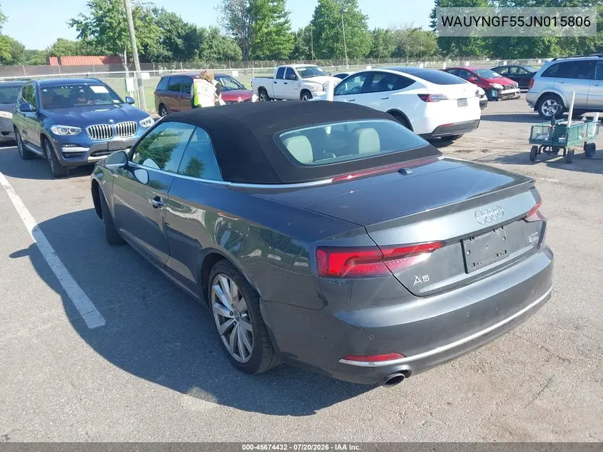 2018 Audi A5 2.0T Premium VIN: WAUYNGF55JN015806 Lot: 45674432