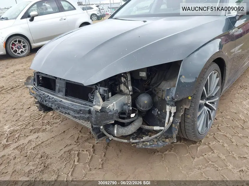 2019 Audi A5 Prestige VIN: WAUCNCF51KA009092 Lot: 30092790
