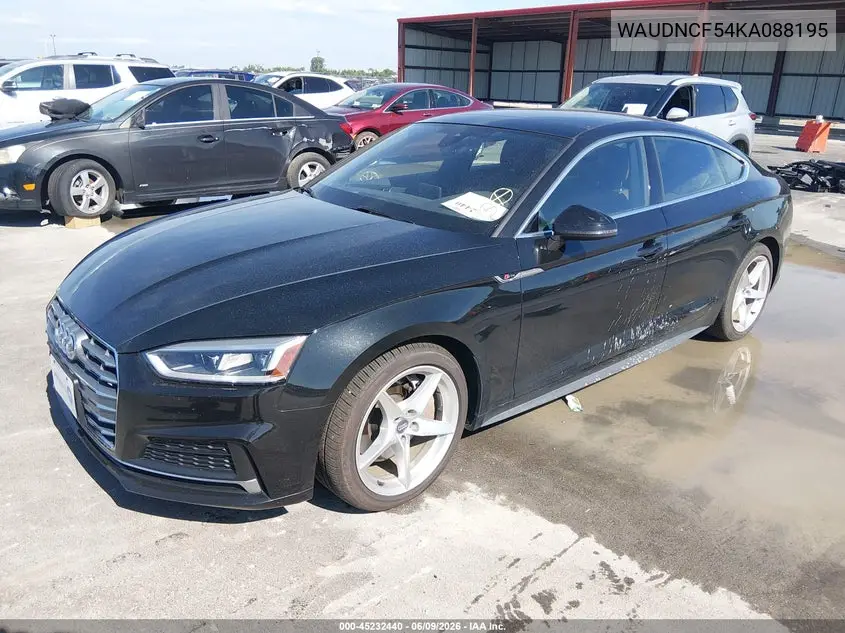 2019 Audi A5 45 Premium VIN: WAUDNCF54KA088195 Lot: 45232440