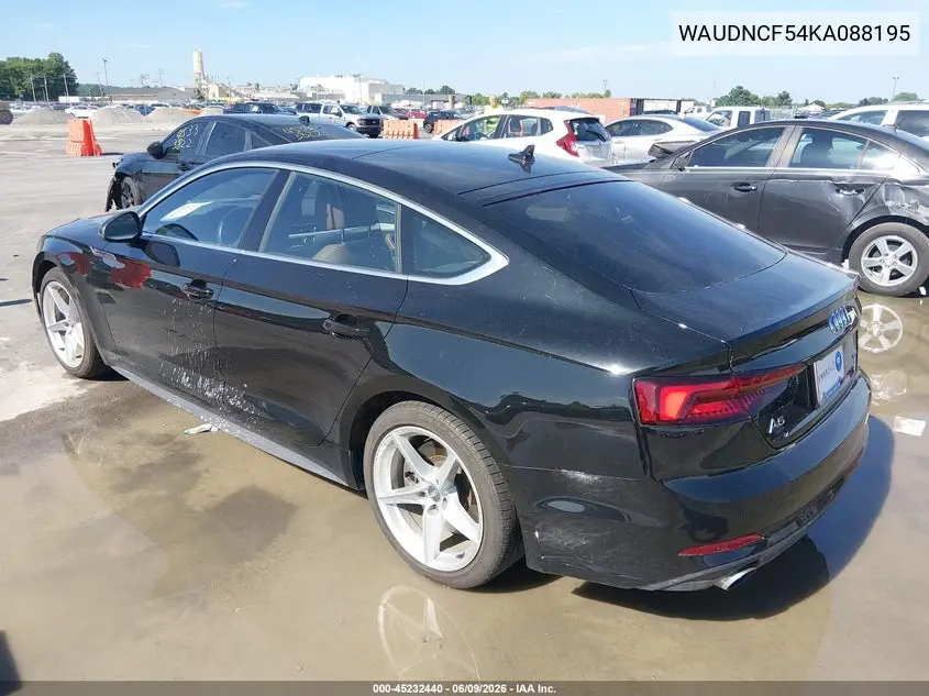 2019 Audi A5 45 Premium VIN: WAUDNCF54KA088195 Lot: 45232440