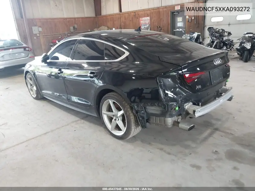 2019 Audi A5 45 Premium VIN: WAUDNCF5XKA093272 Lot: 45437045
