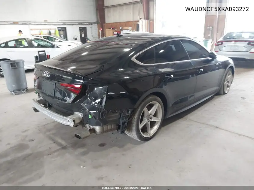 2019 Audi A5 45 Premium VIN: WAUDNCF5XKA093272 Lot: 45437045