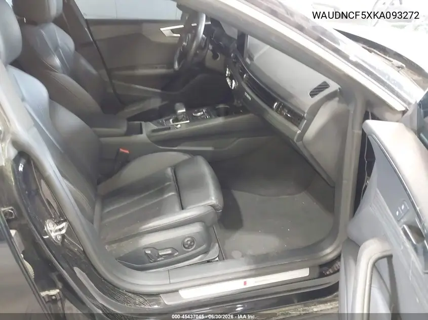 2019 Audi A5 45 Premium VIN: WAUDNCF5XKA093272 Lot: 45437045
