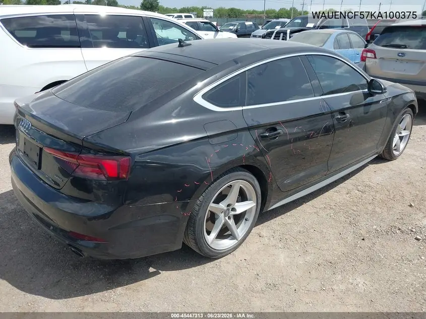 2019 Audi A5 45 Premium VIN: WAUENCF57KA100375 Lot: 45447313