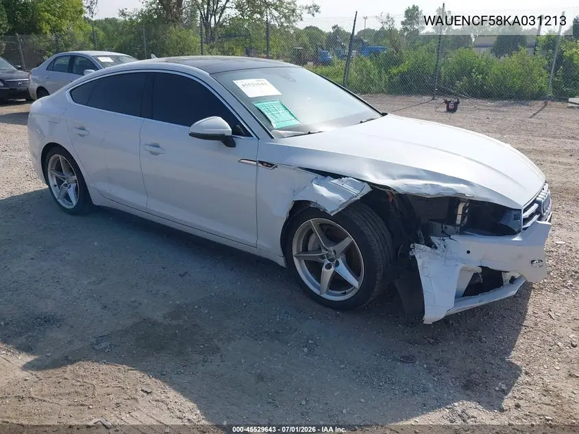 2019 Audi A5 45 Premium VIN: WAUENCF58KA031213 Lot: 45529643