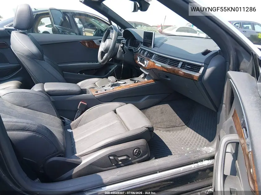 2019 Audi A5 45 Premium VIN: WAUYNGF55KN011286 Lot: 45549307