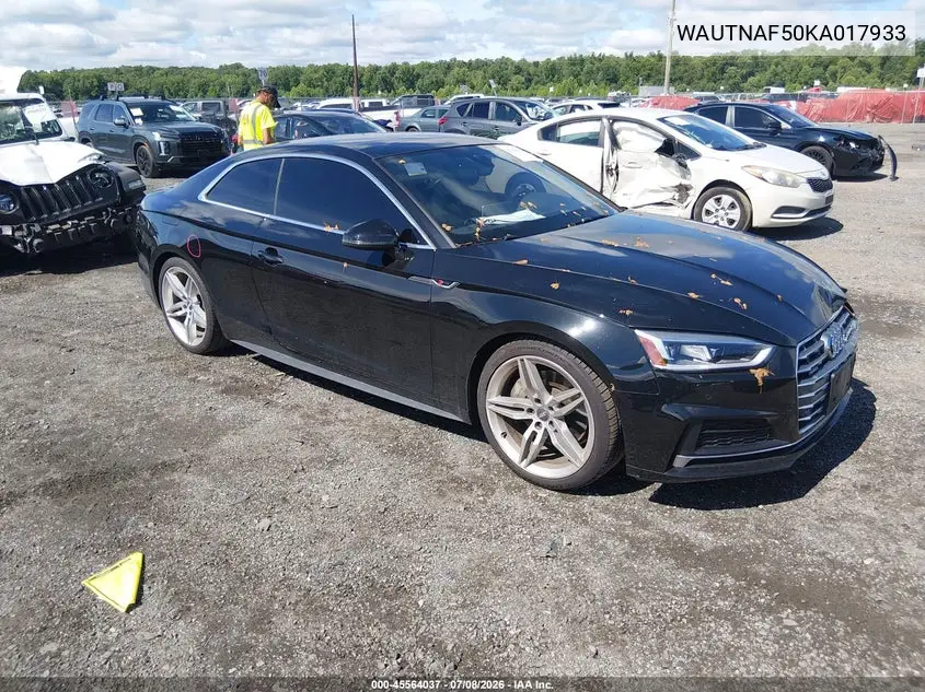 2019 Audi A5 45 Premium VIN: WAUTNAF50KA017933 Lot: 45564037