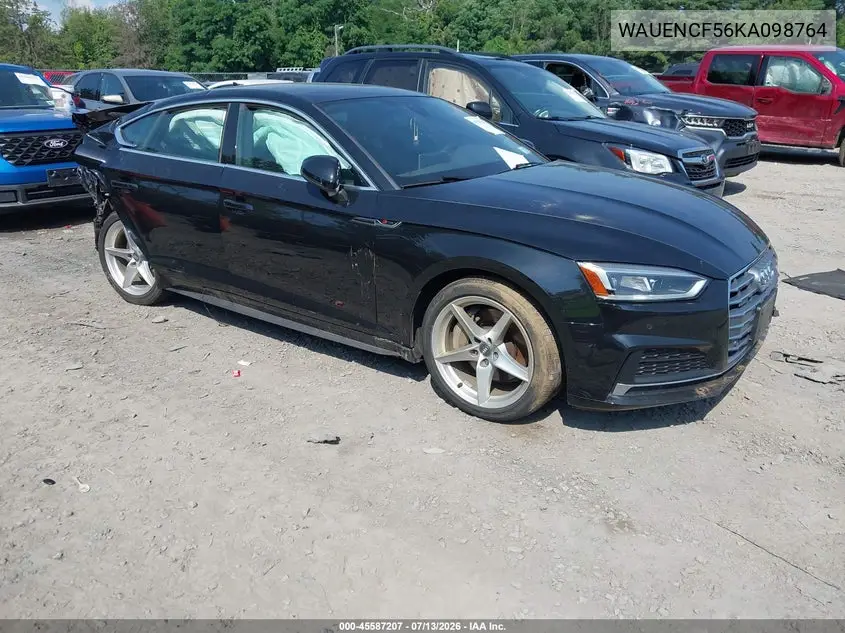 2019 Audi A5 45 Premium VIN: WAUENCF56KA098764 Lot: 45587207