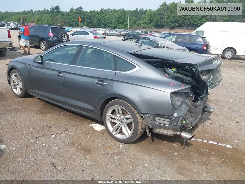 2019 Audi A5 45 Premium VIN: WAUBNCF50KA010990 Lot: 45623164