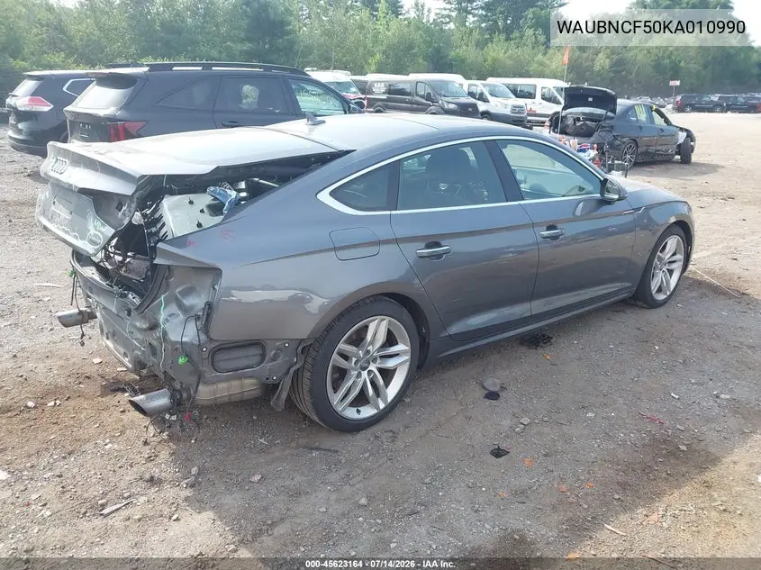 2019 Audi A5 45 Premium VIN: WAUBNCF50KA010990 Lot: 45623164