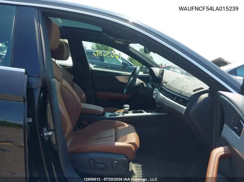 2020 Audi A5 2.0T Progressiv VIN: WAUFNCF54LA015239 Lot: 12656812