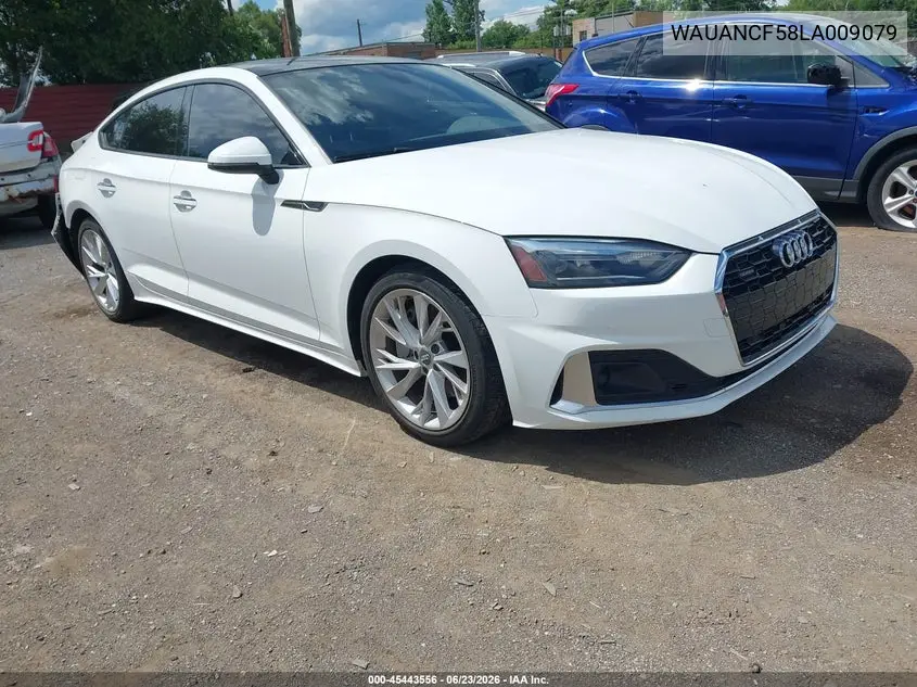 2020 Audi A5 Sportback Premium 45 Tfsi Quattro S Tronic VIN: WAUANCF58LA009079 Lot: 45443556
