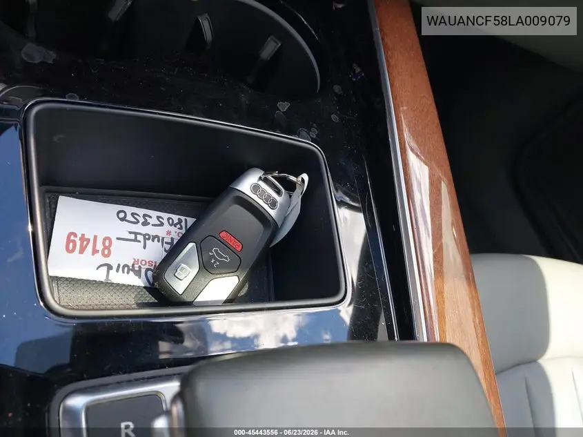 2020 Audi A5 Sportback Premium 45 Tfsi Quattro S Tronic VIN: WAUANCF58LA009079 Lot: 45443556