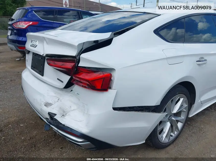 2020 Audi A5 Sportback Premium 45 Tfsi Quattro S Tronic VIN: WAUANCF58LA009079 Lot: 45443556