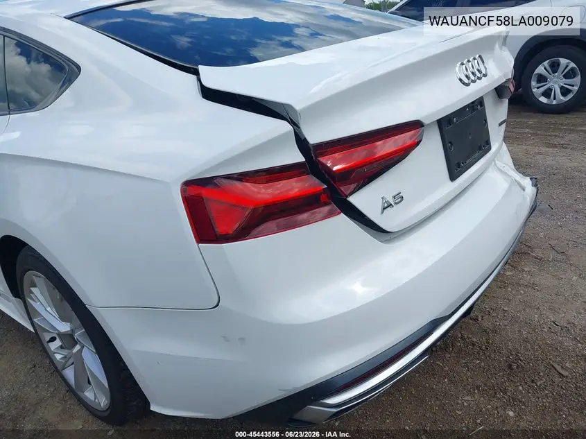 2020 Audi A5 Sportback Premium 45 Tfsi Quattro S Tronic VIN: WAUANCF58LA009079 Lot: 45443556