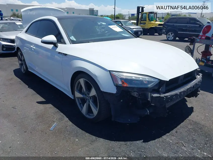 2020 Audi A5 Premium Plus 45 Tfsi Quattro S Tronic VIN: WAUTNAF54LA006046 Lot: 45625865