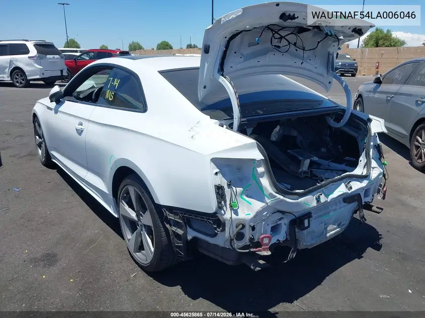 2020 Audi A5 Premium Plus 45 Tfsi Quattro S Tronic VIN: WAUTNAF54LA006046 Lot: 45625865