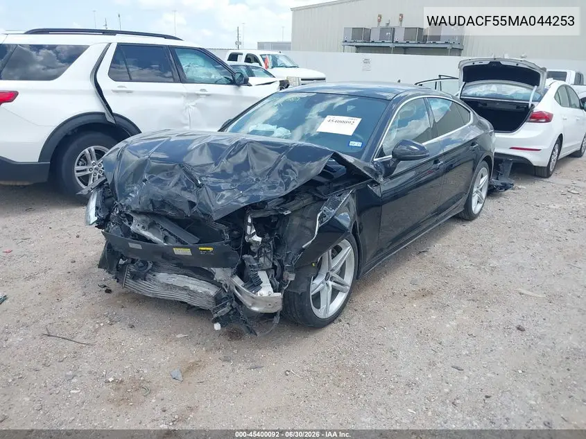 2021 Audi A5 Sportback Premium 45 Tfsi Quattro S Tronic VIN: WAUDACF55MA044253 Lot: 45400092