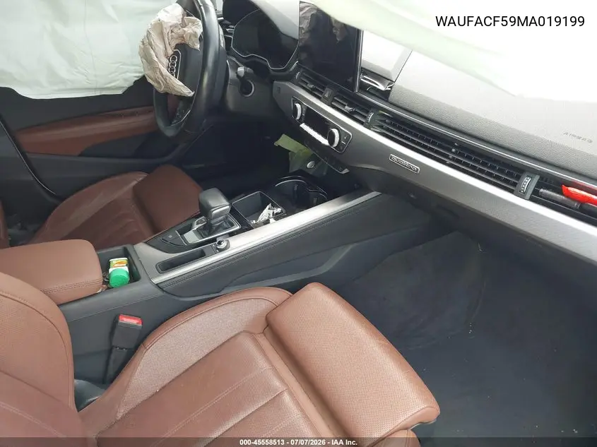 2021 Audi A5 Sportback Premium Plus 45 Tfsi Quattro S Tronic VIN: WAUFACF59MA019199 Lot: 45558513