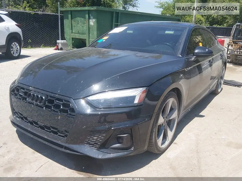 2021 Audi A5 Sportback Premium Plus 45 Tfsi Quattro S Tronic VIN: WAUFACF58MA054624 Lot: 45604483