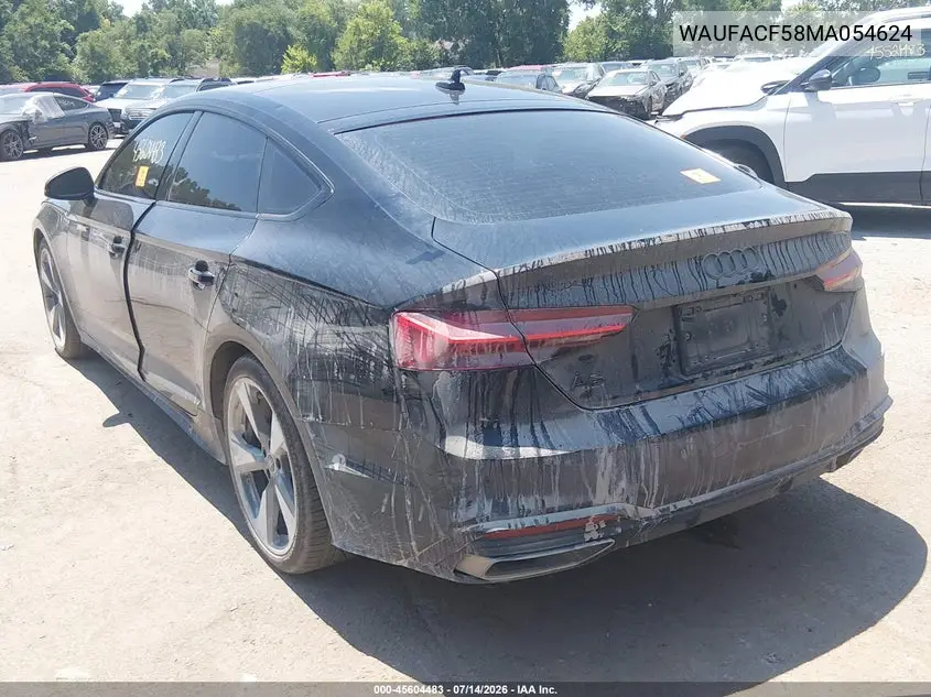 2021 Audi A5 Sportback Premium Plus 45 Tfsi Quattro S Tronic VIN: WAUFACF58MA054624 Lot: 45604483