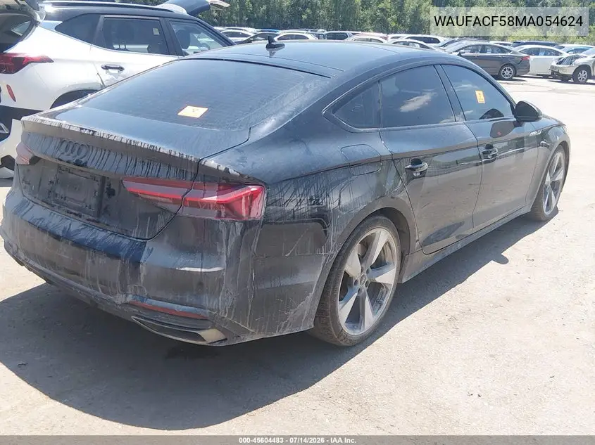 2021 Audi A5 Sportback Premium Plus 45 Tfsi Quattro S Tronic VIN: WAUFACF58MA054624 Lot: 45604483